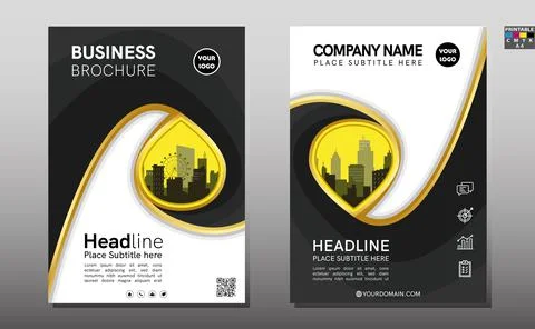 Brochure design template vector. Flyers report business magazine poster. Pres Stock Illustration