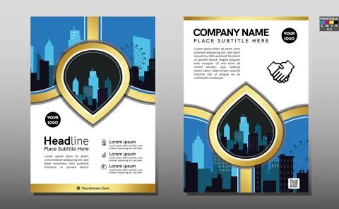 Brochure design template vector. Flyers report business magazine poster. Pres Stock Illustration