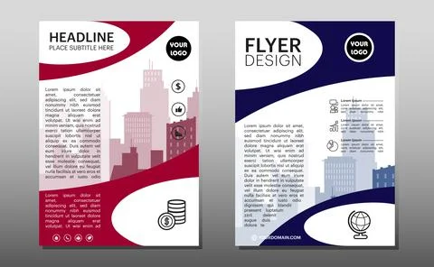 Brochure design template vector. Flyers report business magazine poster. Pres Stock Illustration
