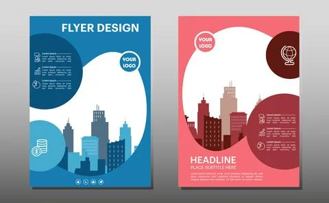 Brochure design template vector. Flyers report business magazine poster. Pres Stock Illustration