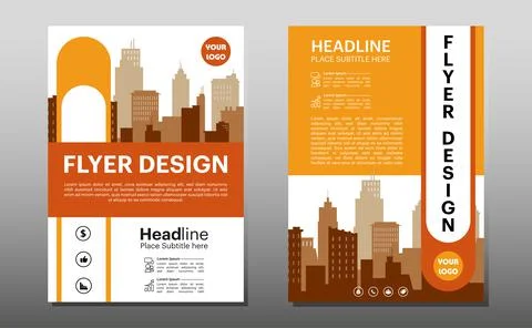 Brochure design template vector. Flyers report business magazine poster. Pres Stock Illustration