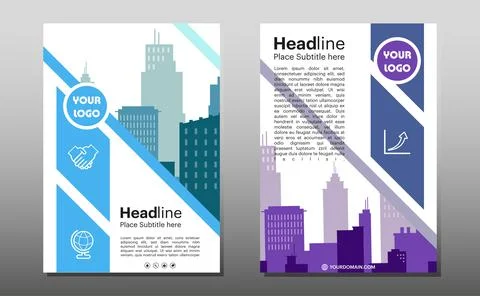 Brochure design template vector. Flyers report business magazine poster. Pres Stock Illustration