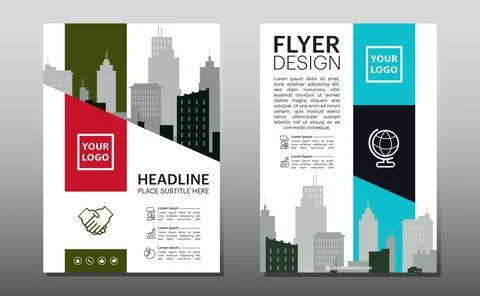 Brochure design template vector. Flyers report business magazine poster. Pres Stock Illustration