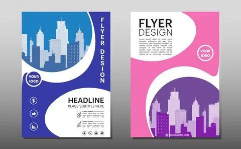 Brochure design template vector. Flyers report business magazine poster. Pres Stock Illustration