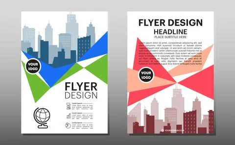 Brochure design template vector. Flyers report business magazine poster. Pres Stock Illustration