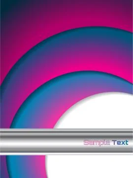 Brochure design with waves and metallic bar Stock-Illustration