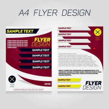 Brochure flier design template. Vector concert poster illustration. Leaflet Stock Illustration