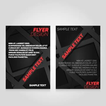Brochure flier design template. Vector concert poster illustration. Leaflet Stock Illustration