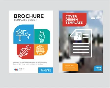 Brochure flyer design template Stock Illustration