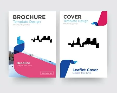 Brochure flyer design template Free Stock Illustration