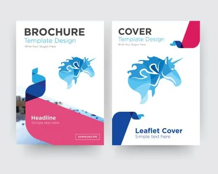 Brochure flyer design template Illustrazione stock gratuita