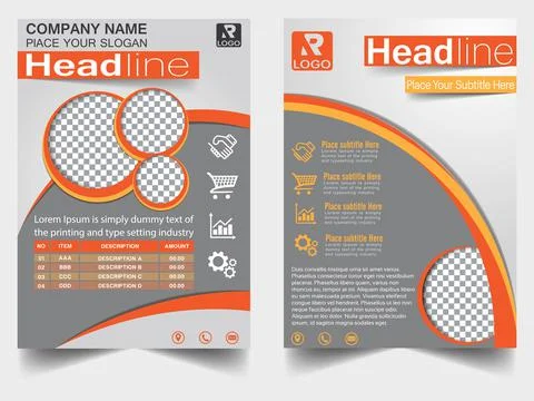 Brochure flyer design template Stock-Illustration