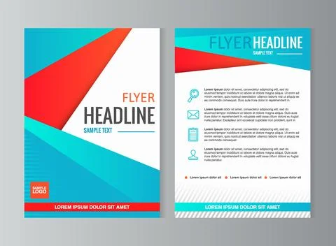 Brochure flyer design template. Vector presentation. Geometric Business Trend 스톡 일러스트