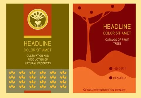 Brochure Flyer design vector template in A4 size. Red abstract background. 스톡 일러스트