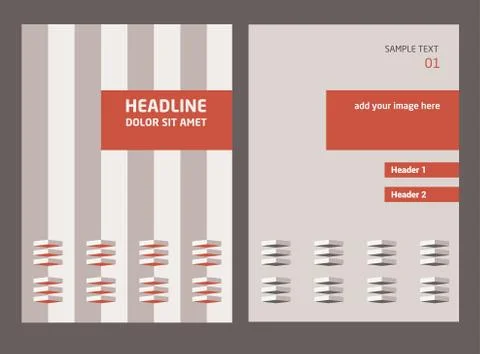 Brochure Flyer design vector template in A4 size. Cover of the catalog of Stock Illustration