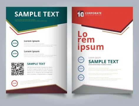 Brochure geometric composition forms modern background layout design template Stock Illustration