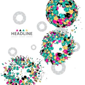 Brochure header layout template Stock Illustration