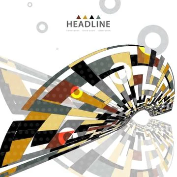 Brochure header layout template Stock Illustration