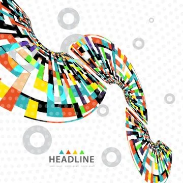 Brochure header layout template Stock Illustration