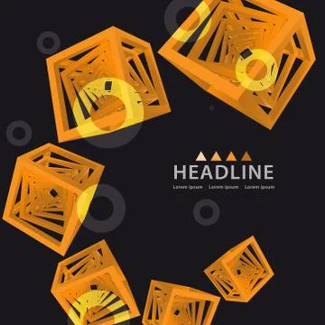 Brochure header layout template Illustrazione stock