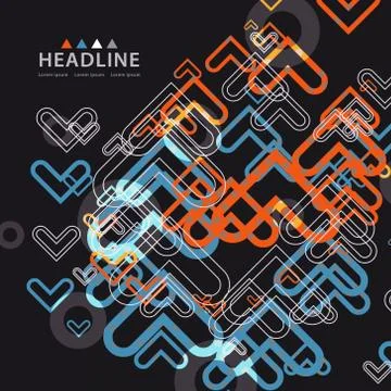 Brochure header layout template Illustrazione stock