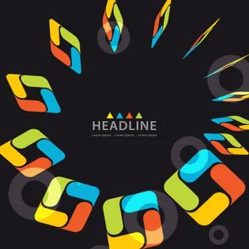 Brochure header layout template Stock Illustration