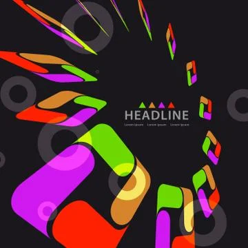 Brochure header layout template Stock Illustration