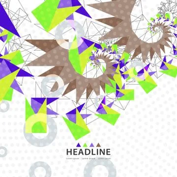 Brochure header layout template Stock Illustration