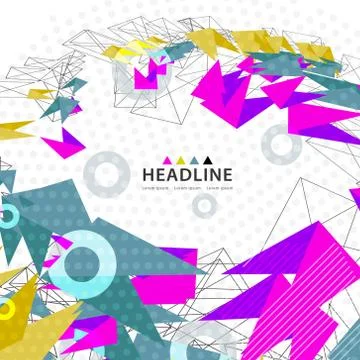 Brochure header layout template Stock Illustration