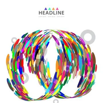 Brochure header layout template Illustrazione stock