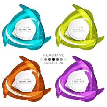 Brochure header layout template Stock Illustration