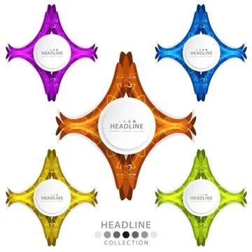 Brochure header layout template Stock Illustration