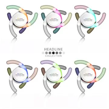 Brochure header layout template Illustrazione stock