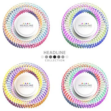 Brochure header layout template Stock Illustration