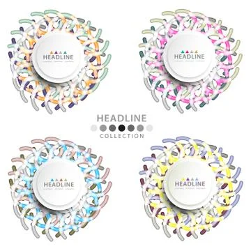 Brochure header layout template Stock Illustration