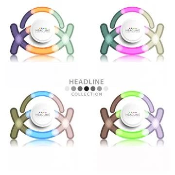 Brochure header layout template Stock Illustration