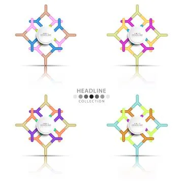 Brochure header layout template Stock Illustration