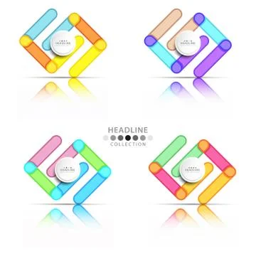 Brochure header layout template Illustrazione stock