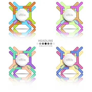 Brochure header layout template Stock Illustration