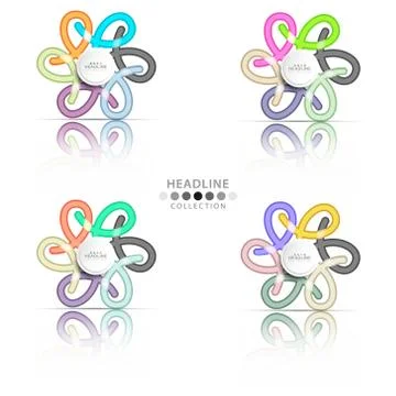 Brochure header layout template Stock Illustration