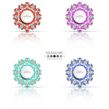 Brochure header layout template Stock Illustration