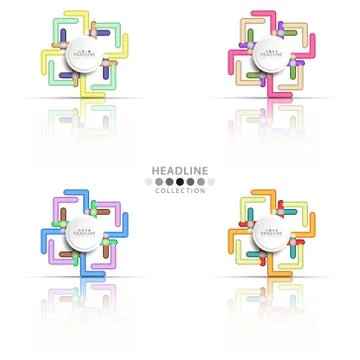 Brochure header layout template Stock Illustration