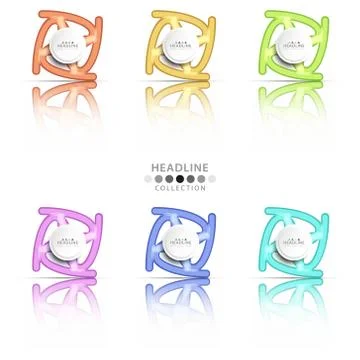 Brochure header layout template Stock Illustration