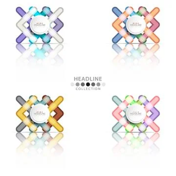 Brochure header layout template Stock Illustration