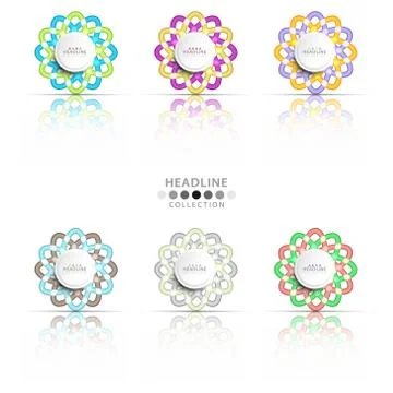 Brochure header layout template Stock Illustration