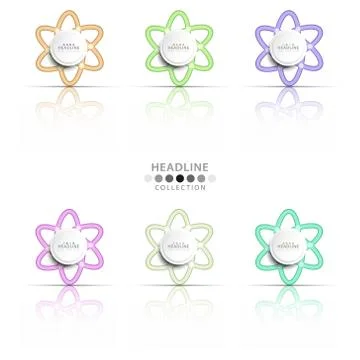 Brochure header layout template Stock Illustration