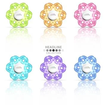 Brochure header layout template Stock Illustration