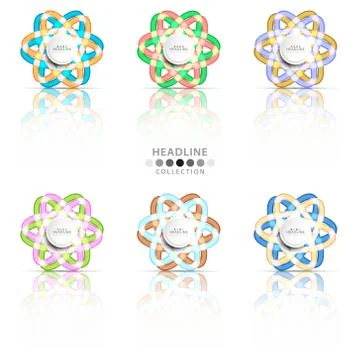 Brochure header layout template Illustrazione stock