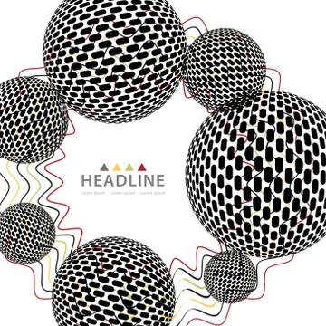 Brochure header layout template Illustrazione stock