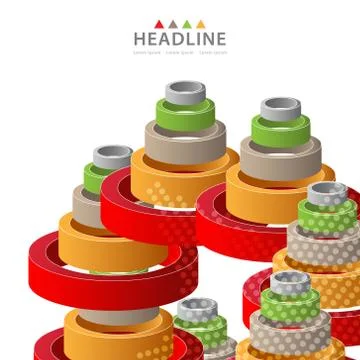 Brochure header layout template Stock Illustration